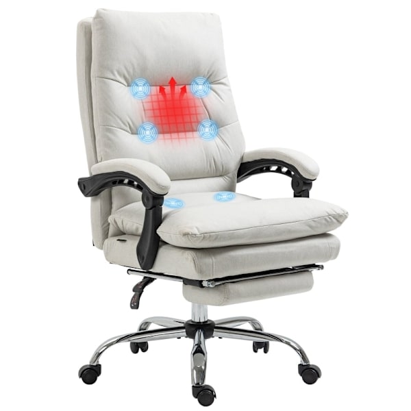 Rootz Massage Kontorstol - Drejestol - Executive Chair - Lændevarme - 65cm x 72cm x 109-117cm