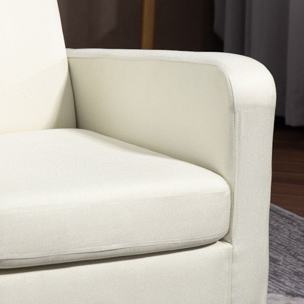 Rootz Single nojatuoli - Rentoutumisvaara - verhoiltu nojatuoli - puiset jalat - liinavaatteet - 66 x 72 x 74 cm - ergonominen mukavuus