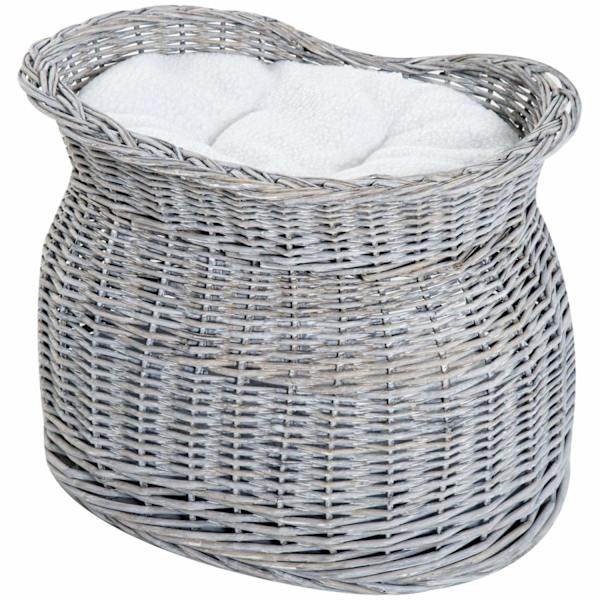 Rootz Cat House - Grå - Plys, bomuld, flet - 22,04 cm x 14,57 cm x 15,75 cm