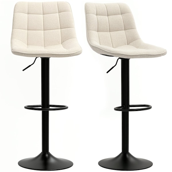 Rootz Modern 2 Set roterande stångstolar - Justerbar avföring - vadderade stångstolar - Höjd mångsidig 63-84cm - 47b x 53T x 96-117H cm
