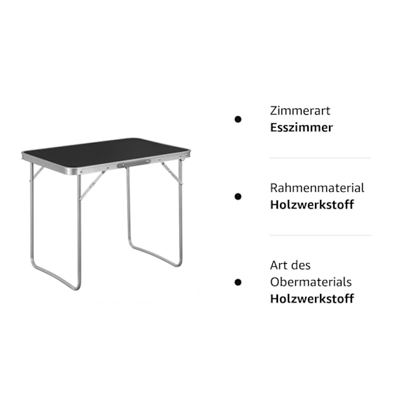 Rootz Foldebord - Bærbart skrivebord - Kompakt stativ - Sammenklappelig overflade - Rejsearbejdsstation - Letvægtsbræt - Letopsætningsplade - Sort - 7