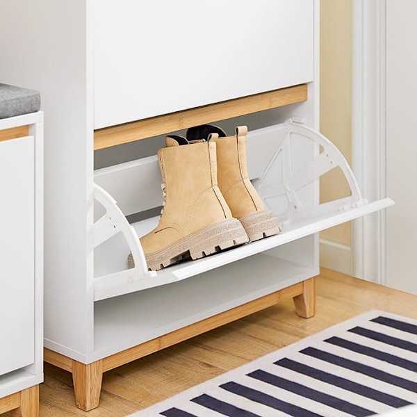 Rootz Modern Shoe Cabinet - Skoorganisatör - Folding Shoe Storage - Space Efficient - 60cm x 122 cm x 34 cm