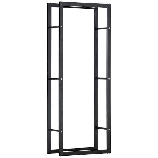 Rootz Vedställ - Vedförvaring - Vedhållare - Robust metallram - 60 cm x 25 cm x 150 cm