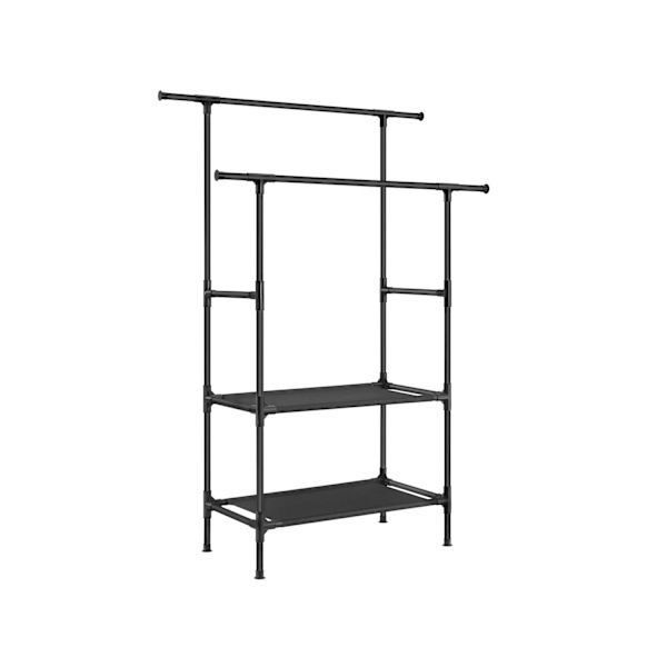 Rootz Black Klädställ - Klädställ - Garderobsarrangör - Stålkonstruktion - Enkel montering - 113cm x 45cm x 171cm