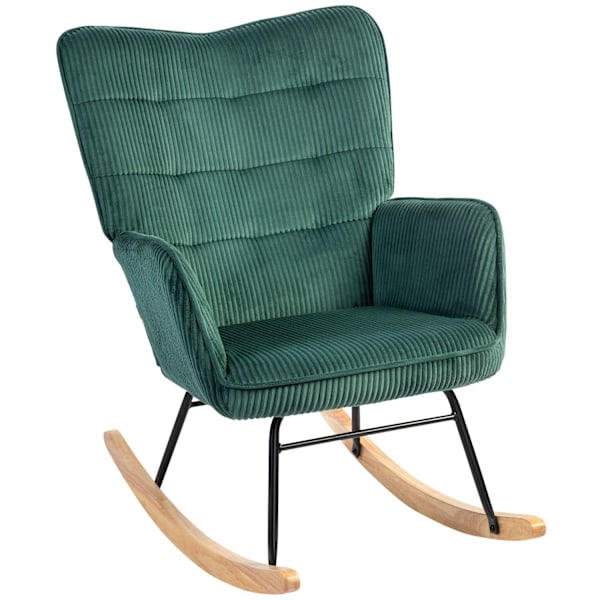 Rootz Rocking Stol - Glider Stol - Nursernestol - Tyk polstring - Beech Wood Runners - 98D X 71W X 101H CM - Understøtter op til 120 kg