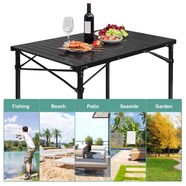 Rootz Camping Pöytä - Kannettava piknikpöytä - Taitettava retkit