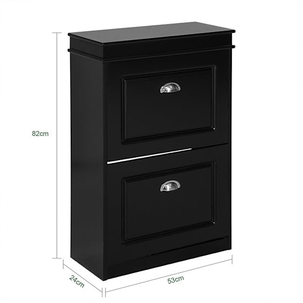 Rootz Skoskåp med 2 flikar - Sko Tipper - Skoorganisator - Robust konstruktion - Väggfästbar - Utrymmesbesparande design - 53cm x 82cm x 24cm