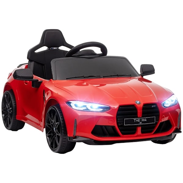 Rootz BMW M4 Kids Elbil - Ride-On Legetøj - Officielt licenseret - Fjernbetjening - Realistisk design - Sikkerhedsfunktioner - 108L x 69,5W x 51H cm