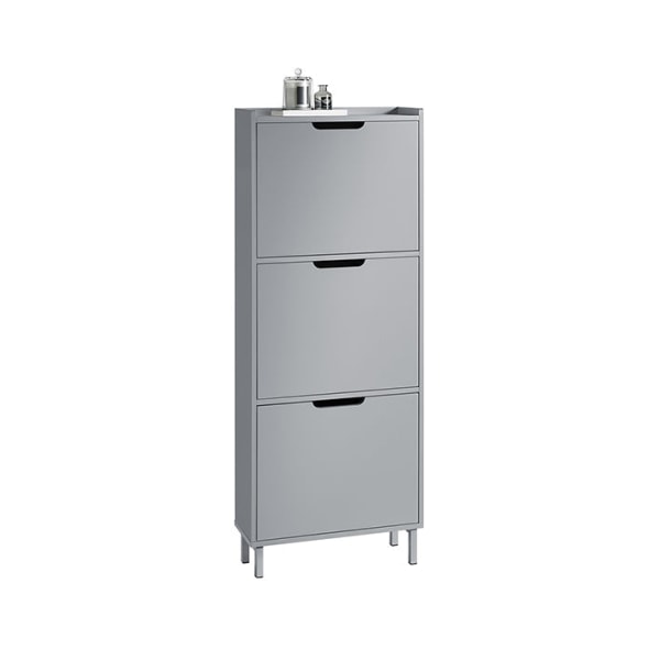 Rootz skovippeskab - Skoopbevaringsorganisator - Skokommode - Pladsbesparende design - Alsidig opbevaring - Forbedret stabilitet - Lysegrå - 50 cm x 1