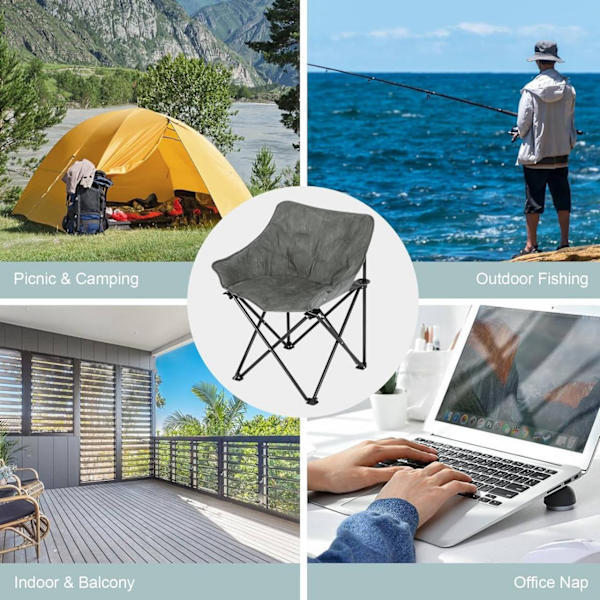 Rootz Ultimate Outdoor Folding Chair - Bärbar stol - Resestol - Bekväm stoppning - Robust design - Lätt att bära - 63 cm x 73,5 cm x 44,5 cm