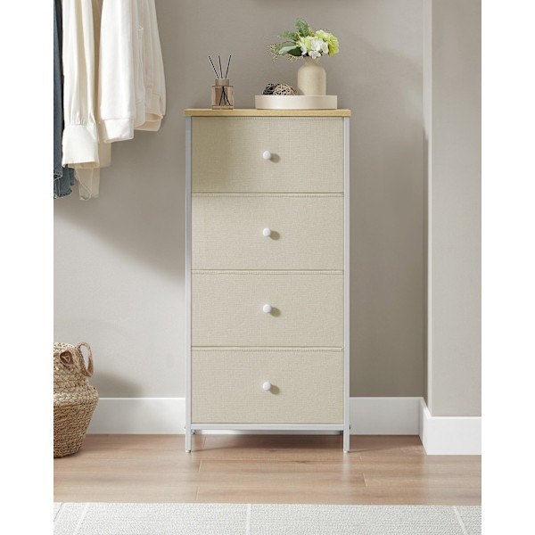 Rootz Opbevaringsskab - Garderobeskabe - Kommode - Spånpladestål - 30cm x 45cm x 91,7cm - Camel Yellow-Cream White