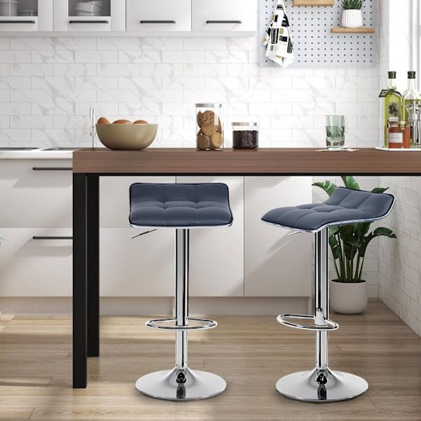 Rootz Barpall - Justerbar bänkstol - Svängbar barstol - Ergonomisk design - Hållbar konstruktion - Snygg look - 38cm x 40cm, Höjd 64cm-86cm