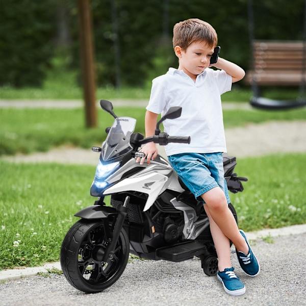 Rootz Honda -lisensoitu sähkömoottoripyörä - Lasten moottoripyörä - Ajopyörä - Toimivat ajovalot - Tukipyörät - Asfaltti, Tiili, Betoni - 107cm x 46cm