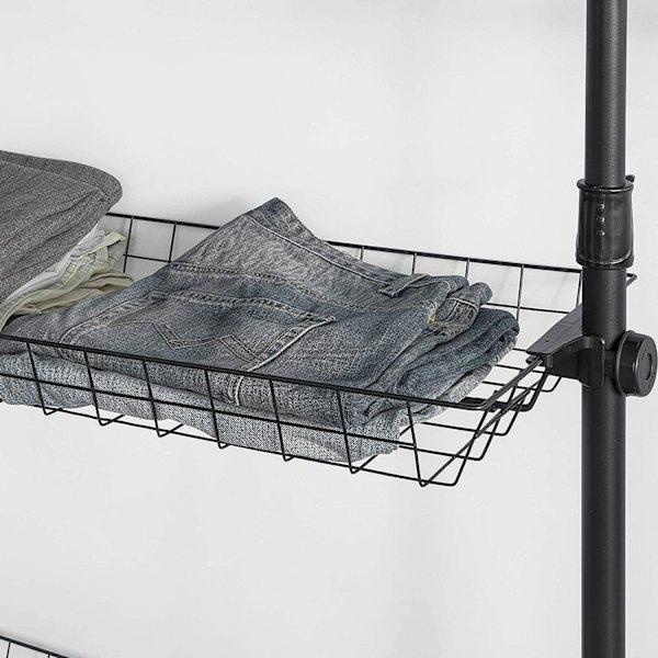 Rootz Justerbar Garderobe Organizer - Tøjhylde System Hængestang - Teleskopisk opbevaringsreol