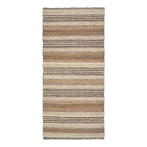 Rootz Hallway Runner - Handvävd matta - Natural/Ivory - Jute Wool Mix - Lägger till värme - 80 cm x 180 cm