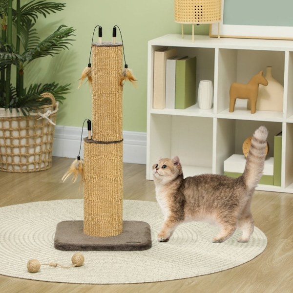 Rootz skrapstolpe för katter - Kattträd - Klätterstång - Främjar friska muskler - 35 cm x 35 cm x 78 cm