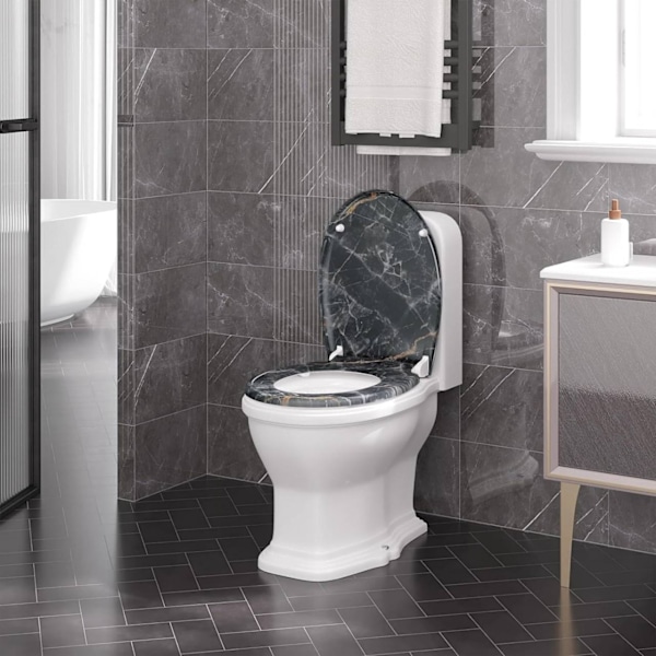 Rootz Soft-Close Toalettsits - Duroplast - Antibakteriell - O-formad - 37,1 cm x 45,5 cm - Snabbinstallation