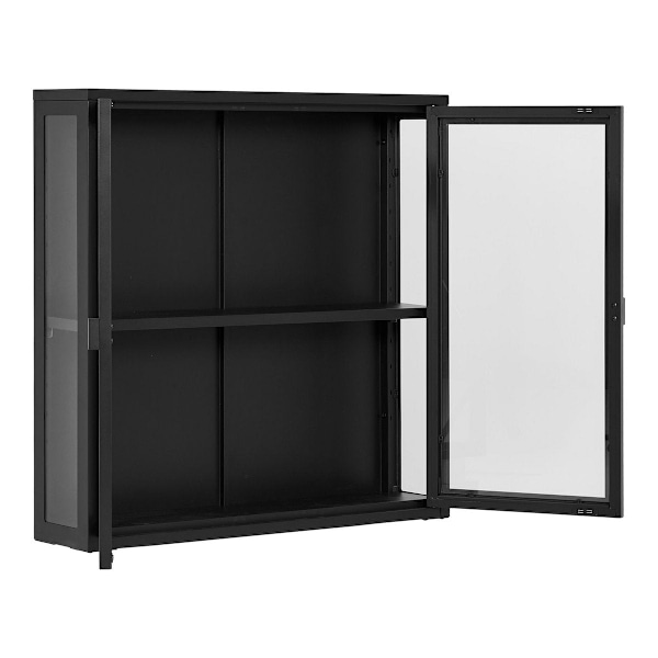 Rootz -roikkuu näyttökaappi - Laseshowcase - teräs seinäyksikkö - kestävä ja tyylikäs - 80 cm x 18 cm x 80 cm