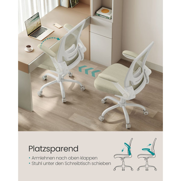 Rootz Deluxe ergonomisk kontorsstol - Skrivbordsstol - Justerbar stol - Bekväm design - 66cm x 60cm x 107cm