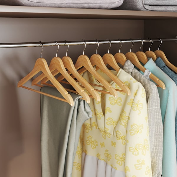 Rootz Wood Hanger 20s Set - Clothes Hanger - Garment Hanger - Effektiv assistent - 44,5 cm x 23 cm x 1,2 cm