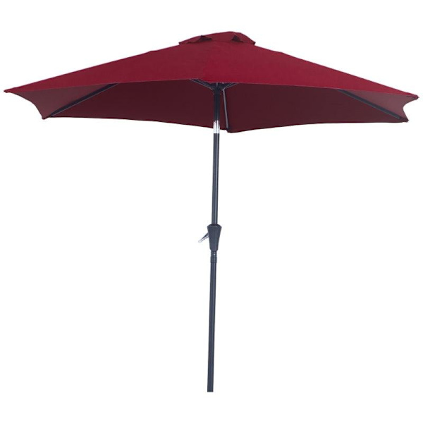 Rootz Parasol - Garden Parasol - Sun Protection - Umbrella - Hand Crank - Tilting Function - Red