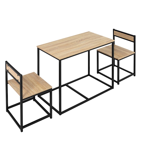 Rootz matbordsset - Kompakta matstolar set - Styliga bruna köksmöbler - rymdbesparande design - 90 cm x 47 cm x 76 cm