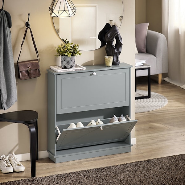 Rootz Shoe Storage Cabinet - Shoe Organizer - Entryway Shoe Rack - Robust Wall -Mountable - 76x79x18cm