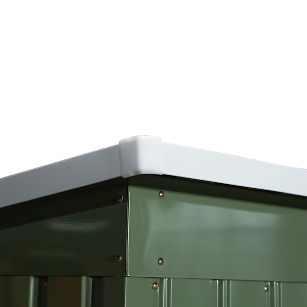 Rootz Tool Shed - Puutarhavaja - Storage Shed - Kestävä ja tuuletettu - 213 x 130 x 159cm - Vihreä