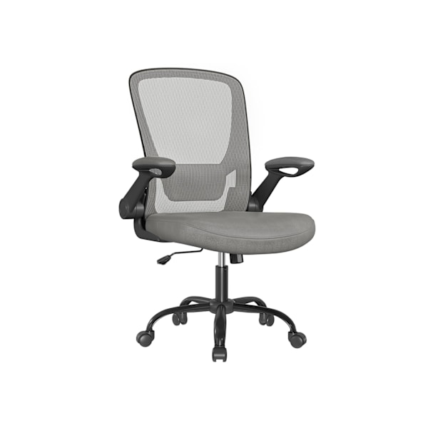 Rootz Ergonomic Dove Grey Kontorsstol - Snurrstol - Justerbar skrivbordsstol - Plast, Skum, Nylon, Stål - Svankstöd - Material som andas - 64cm x 64cm