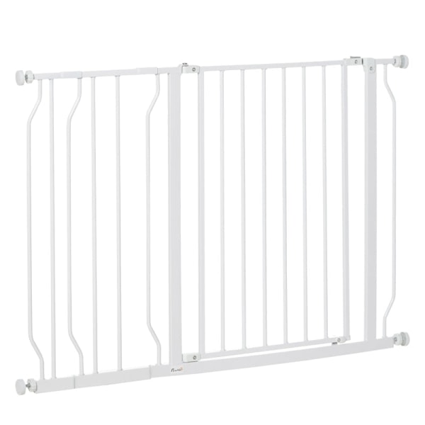 Rootz Door Guard Pet turvaportti - Tukeva teräs - ABS-muovi - Kaksinkertainen lukitus - Säädettävä 75 cm - 115 cm - Seinäkiinnitys - 115 x 76 cm