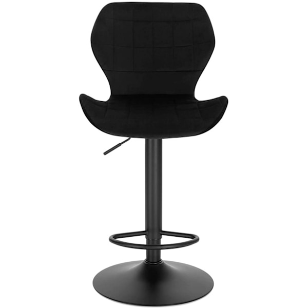 Rootz justerbar svängbar barpall - Motpall - Roterande stol - Högdensitetsskum - Sammetsöverdrag - Robust metallram - 48cm x 38cm x 60-82cm