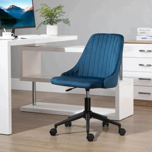 Rootz kontorsstol - Ergonomisk stol - Snurrstol - Relaxstol - Skrivbordsstol - Blå