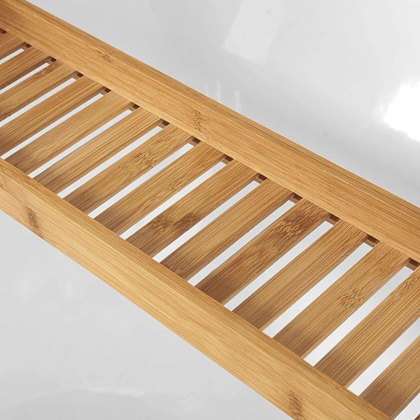 Rootz Bamboo Badekarstativ - Caddy Bakke Badeværelseshylde - Længde 80 cm