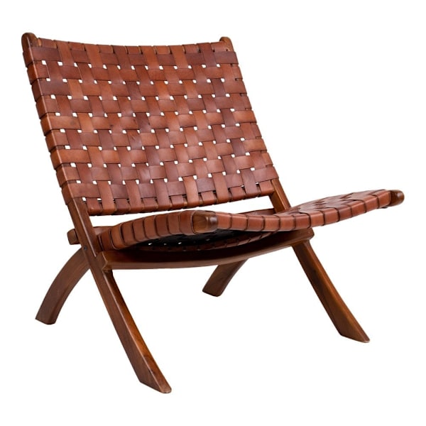 Rootz Perugia Folding Chair - Foldbar Seat - Teak Wood Sitting - Portable & Stylish - 66x74x73 CM