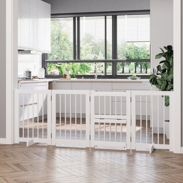 Rootz Pet Guard Door - Wit - Dennenhout - 84,64 cm x 14,96 cm x 29,52 cm