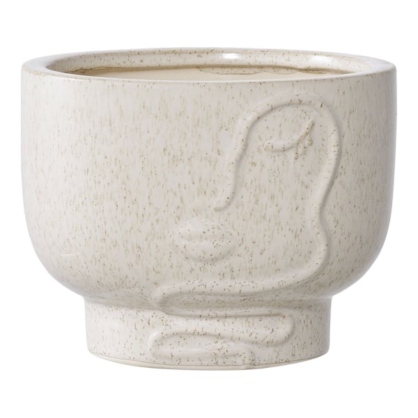 Rootz keramisk blomkruka - beige planter - inomhus växtkruka - hållbar design - Ø15x12cm
