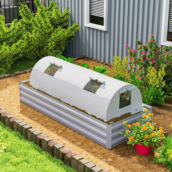 Rootz Foil Greenhouse - Mini Tunnel Greenhouse - UV -resistent växtskydd - Skyddar växter - 200 cm x 80 cm x 45 cm