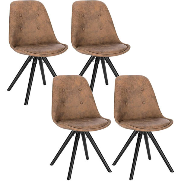 Rootz matstolsset - Stoppad stol - Ben i massivt trä - Ergonomiskt ryggstöd - Golvskydd - 39D x 43W x 83H cm