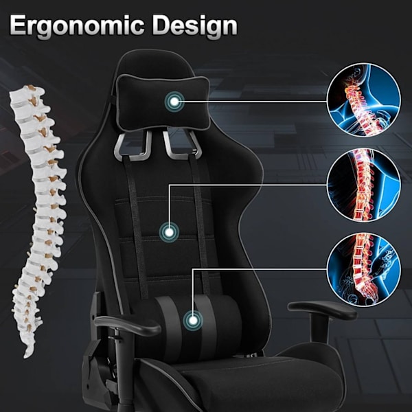 Rootz Ultimate Gaming Chair - Ergonomisk kontorsstol - Andningsbar skrivbordsstol - Meshtyg - Förbättrat hållningsstöd - Justerbar design - Hållbar ko