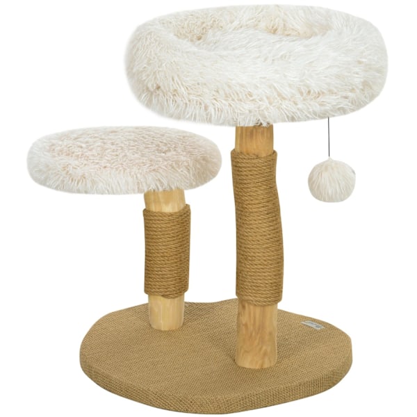 Rootz 24 "Cat Tree - Cat Tower - Scratching Post - Blød vaskbar seng - 50 cm x 47 cm x 61,5 cm for katte op til 5 kg