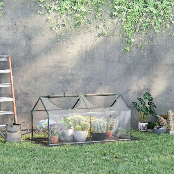 Rootz Greenhouse - Folieväxthus med fönster - PVC-växthus - Tomathus - Kallram - Transparent - 120 x 60 x 60 cm