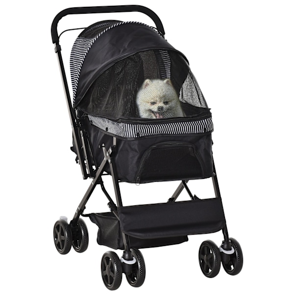 Rootz Dog Buggy Pet Stotaler - Koirakärry - Kissan buginen - palautuva kahva - 76,5 x 52 x 95 cm