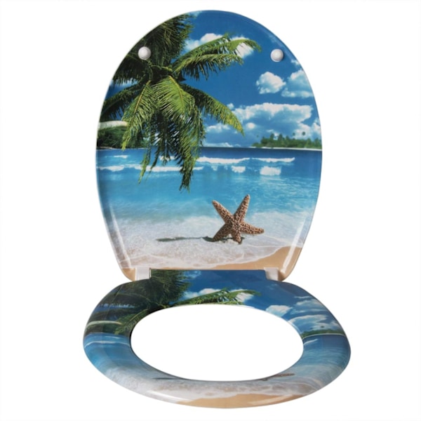 Rootz Duroplastic Toalettsits - Mjukstängningsmekanism - Antibakteriellt skydd - 45,5 cm x 37,1 cm - Oval form - Vit - Universal passform