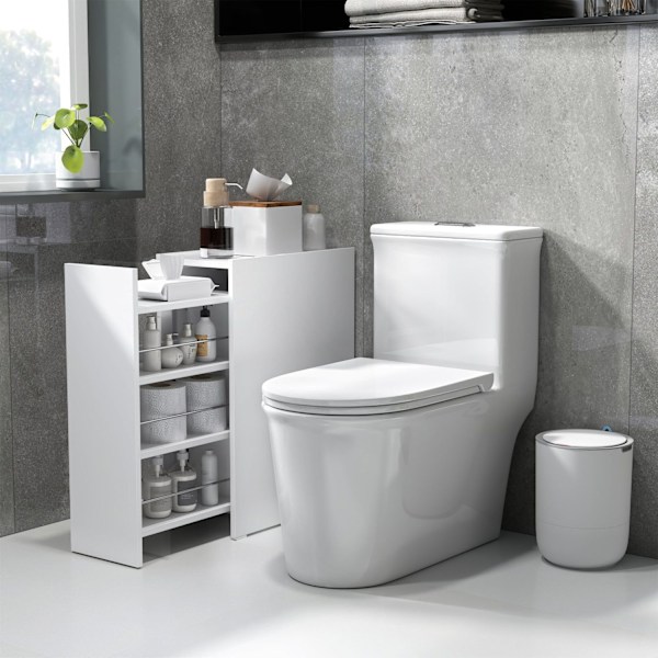 Rootz smalle badeværelseskab - gulvskab - fritstående opbevaring - let glidedybe skuffer - 47 cm x 25 cm x 66,5 cm