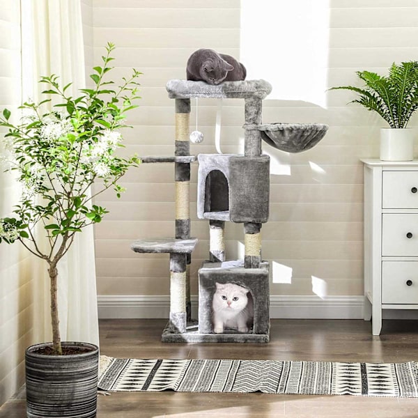Rootz Cat Scratching Post - Tall Scratcher - Cat Tree - Spånskivakonstruktion - 49cm x 45cm x 120cm