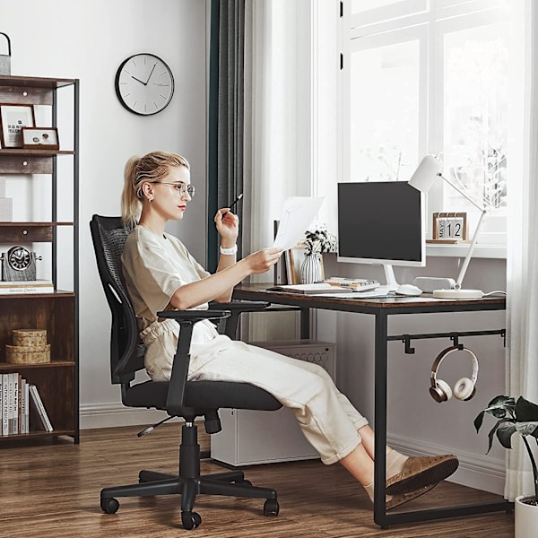 Rootz Ergonomic Office Chair - Skrivebordsstol - Justerbar lændestøtte - Forebygger muskeltræthed - Justerbar sædehøjde - 110,5-112,5 cm x 53 cm x 52