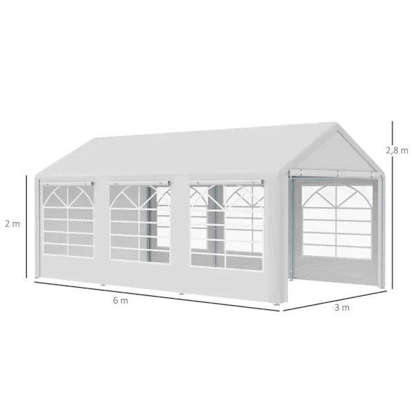 Rootz Pavillon - Utomhusbilstält - Heavy Duty Car Canopy Shelter - Partytält med 8 stålben