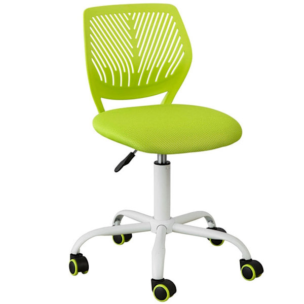 Rootz Justerbar Skrivebordsstol til børn - Ungdoms drejestol - Kontorstol - Ergonomisk design - Nakke- og rygstøtte - Stille 360-graders hjul - 77-89c