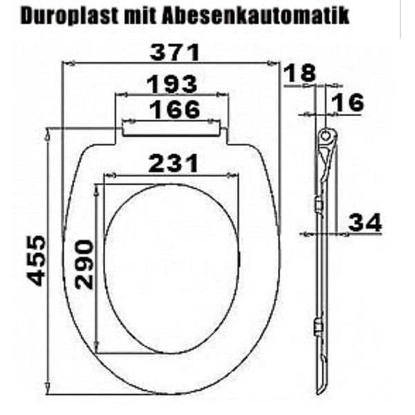 Rootz Duroplastic Toalettsits - Soft Close Mechanism - Antibakteriell - Anti-Slip Buffer - Universal O-formad skål - 45,5 cm x 37,1 cm