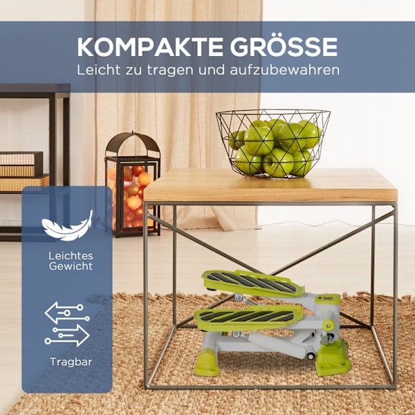 Rootz Mini Stepper - Bärbar Stepper - Fitness Step Machine - Stålkonstruktion - 48cm x 34cm x 21cm